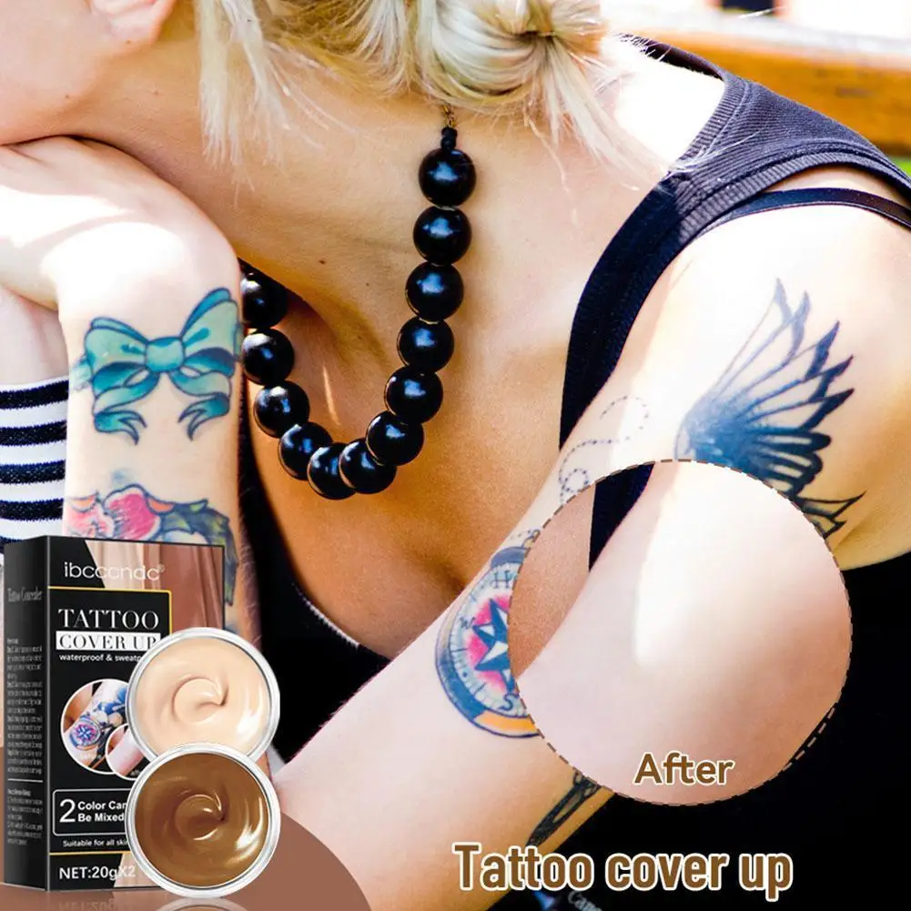 

Tattoo Cover Up Makeup Skin Scar Birthmark Waterproof Concealer Cover Foundation Brighten CreamSkin Primer Full F0T5