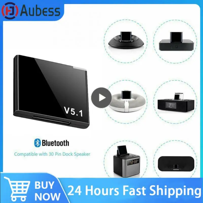 

bluetooth-compatible 5.1 30pin Jack Analog Speaker 30 Pin A2dp Music Mini Audio Receiver I-wave 30 Upgrade Version
