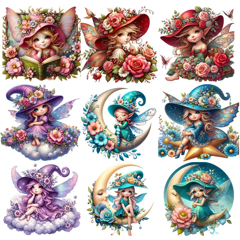 Термонаклейка для детской одежды с изображением бабочки цветов эльфа dtf