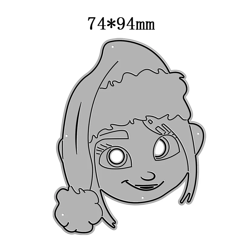 Новинка 2022 милый Аватар для девочки Рождественская шляпа металлические Вырубные