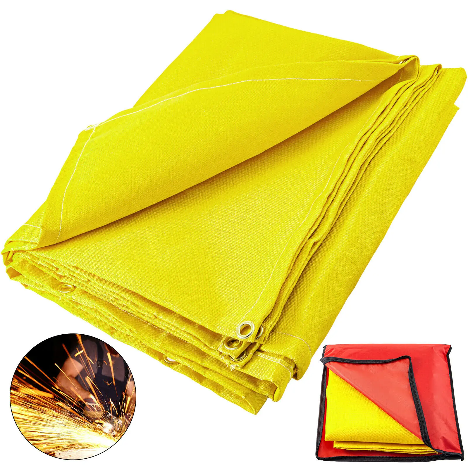 

8 x 10 Ft Welding Blanket Gold Fiberglass Blanket Portable Fiberglass Fire Retardant Blanket Welding Mat Welding Fireproof