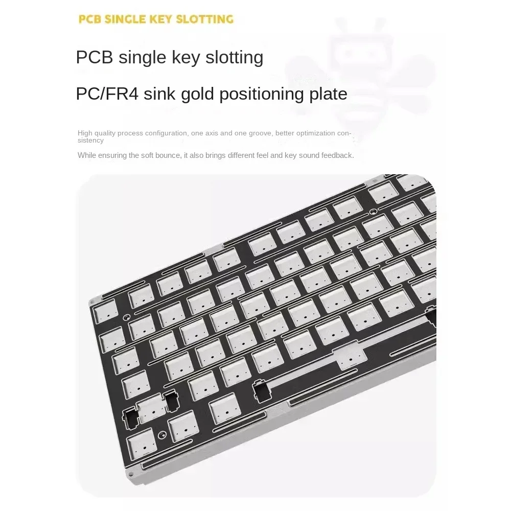 BEE с T &amp I X100 Алюминиевая CNC трехрежимная механическая клавиатура ЕВА АСУКА Gengar