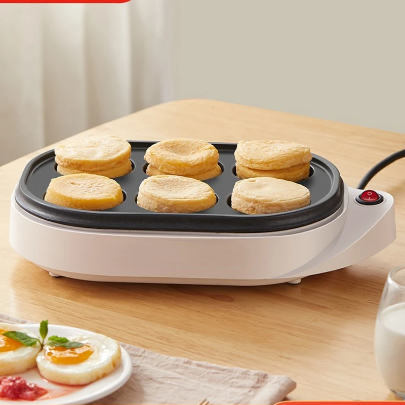 

Household Plug-in Small Breakfast Pot Poached Egg Fried Dumpling Pot Burger Machine Mold Six-Hole