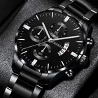 Роскошные немеханические мужские часы из нержавеющей стали, новинка 2022, автоматические кожаные часы с календарем, модные кварцевые часы