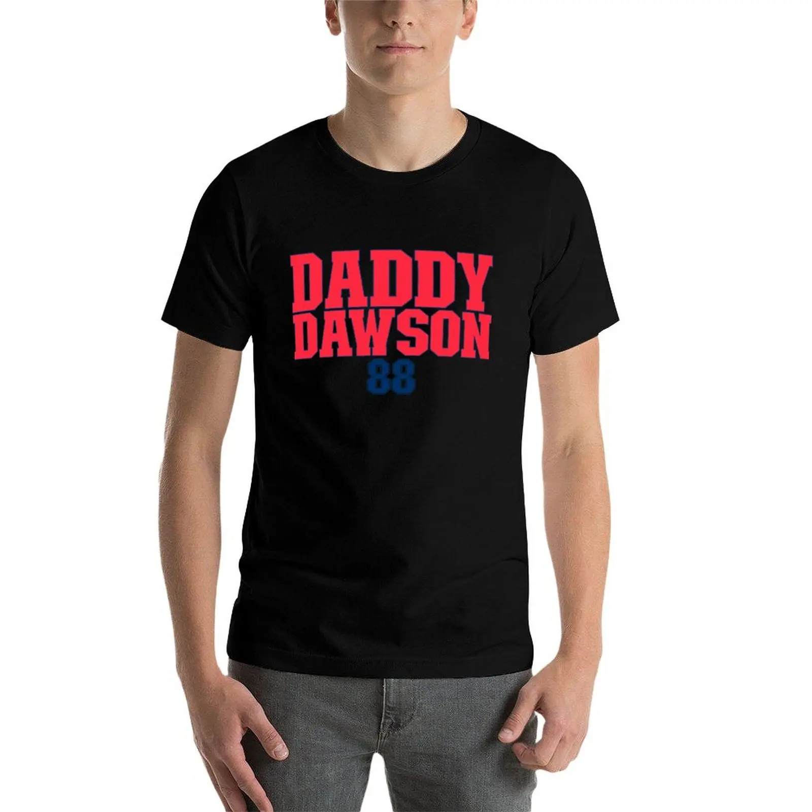Фото Футболка Daddy Dawson, мужская футболка с рисунком, черная хлопковая футболка, простая мужская футболка, мужская дизайнерская футболка №4