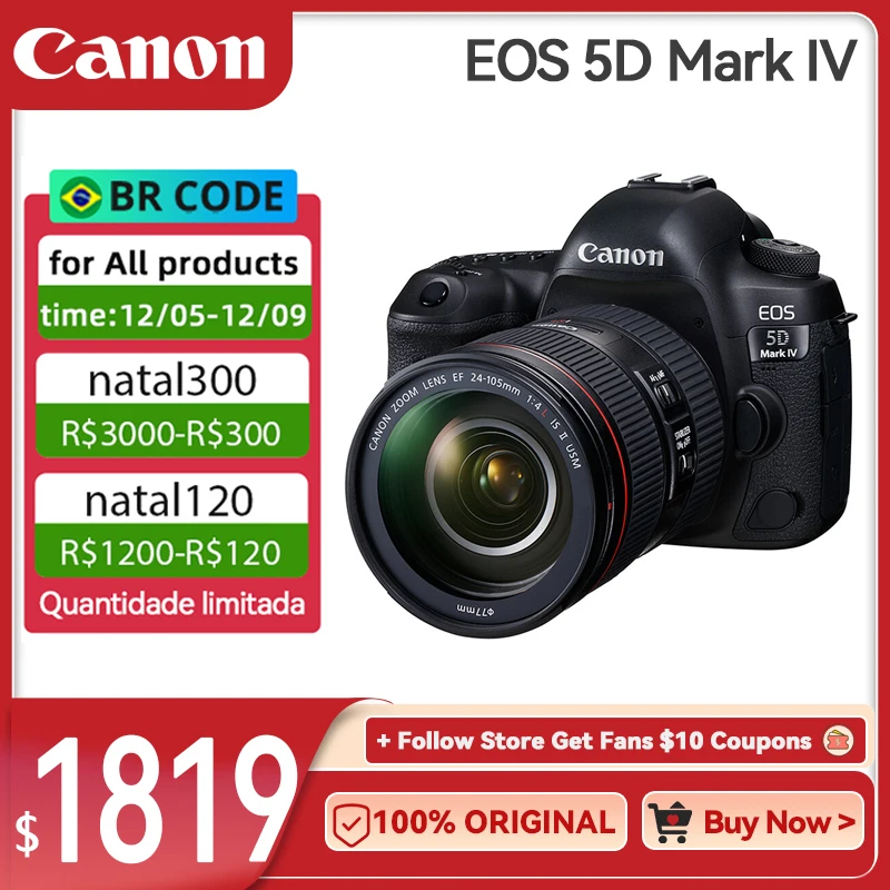 Canon EOS 5D Mark IV DSLR камера полнокадровая цифровая Профессиональная видеокамера 4K с