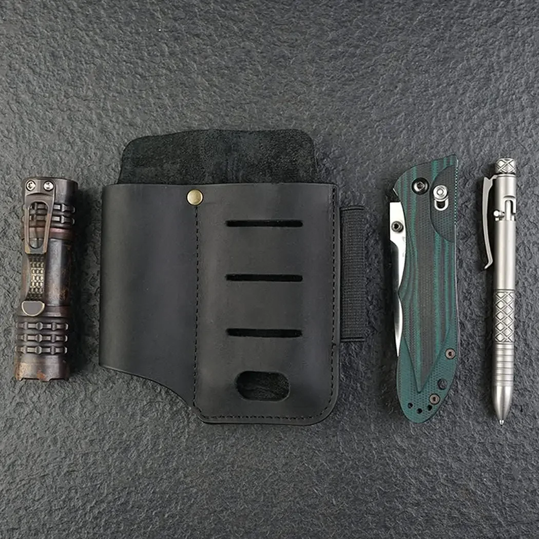 Многофункциональный инструмент VIPERADE PJ15 EDC с кожаным чехлом для ремня, кобура для фонарика, органайзер для ремня, карманный органайзер (art.: 3920dbf44f7ae) - 3920dbf44f7ae