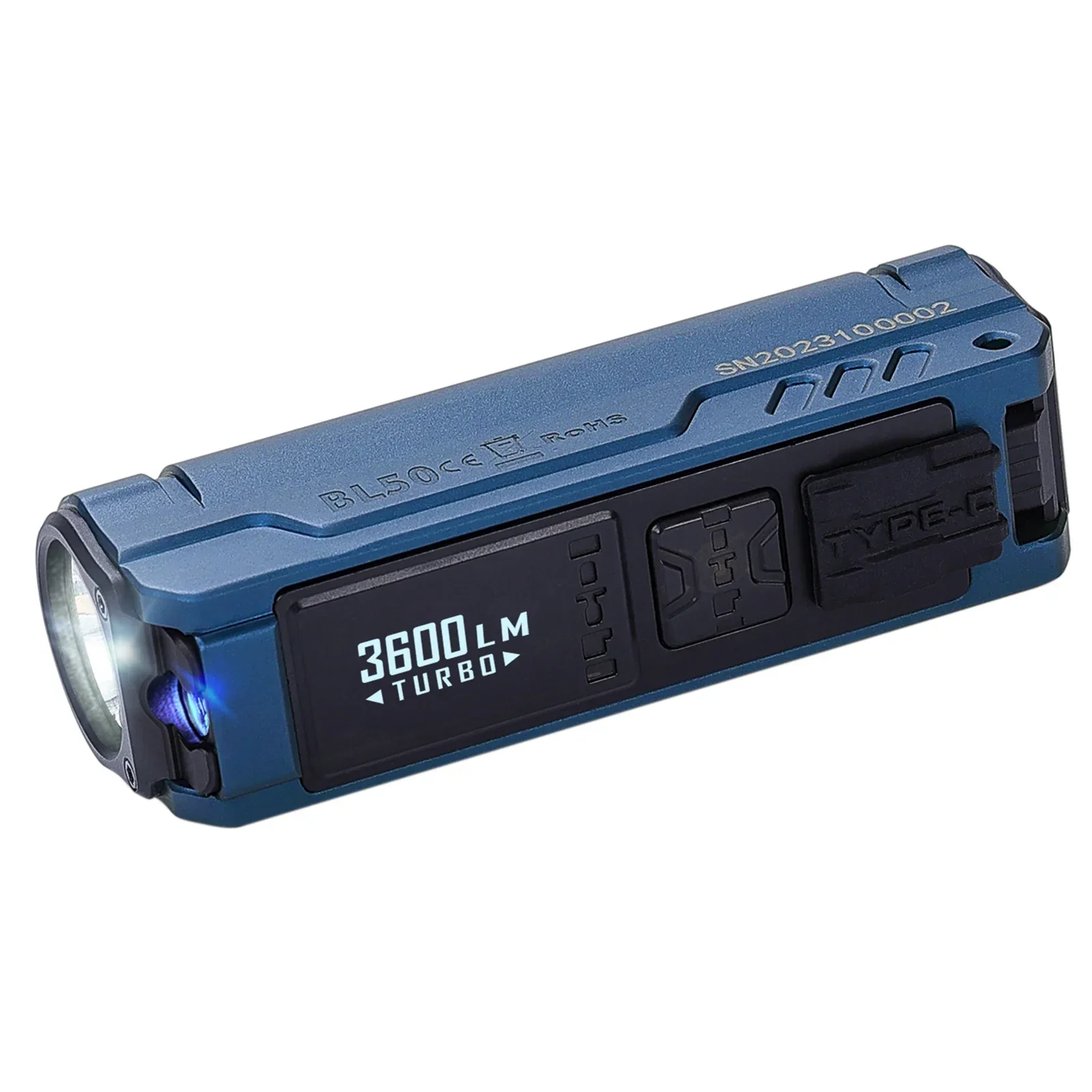 IMALENT BL50 3600 люмен переносной фонарик EDC Type-C перезаряжаемый встроенный аккумулятор 3000 мАч УФ-свет и белый светодиод