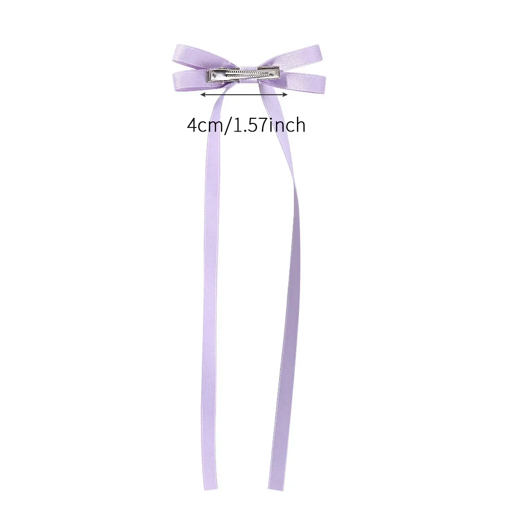 Sweet Cute Ribbon Bow Hair Clip Fashion Long Hairpins Barrettes Headband for Women Girls Accessories Wedding Jewelry
