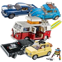 technical t1 classic car dodged forded chargers camper fiated mustanged building block brick toy gift kid