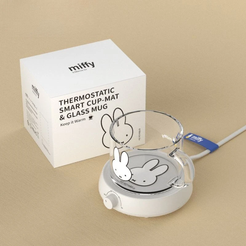 Фото Аниме-подставки для кружек Miffy с подогревом до 55-75 градусов ℃   Умные термостойкие подставки для чашек: милые, кавайные, новые, для офиса №5