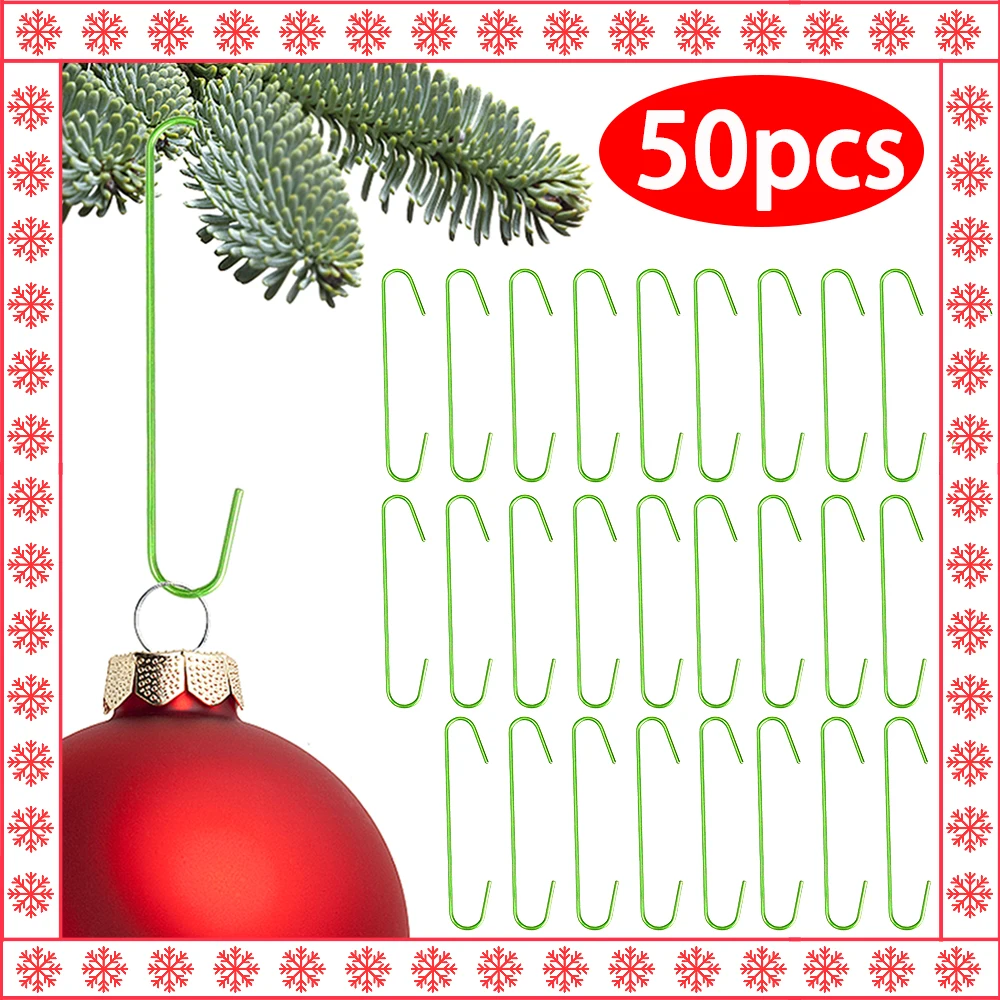 

Lots Christmas Hooks Xmas Tree Hanging Ball Pendant Decorations Snow Hanger Hook Ornament Home Party Lighting Suspension Rack