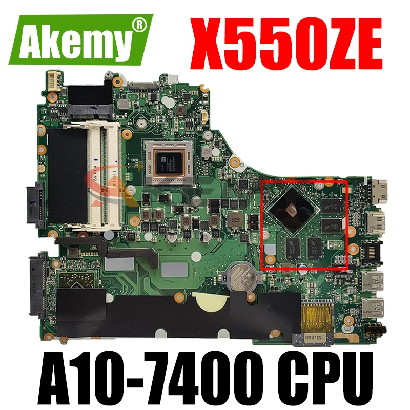 

X550ZE With A10-7400 CPU Mainboard For ASUS VM590Z A555Z X555Z X550ZE X550ZA X550Z X550 K550Z K555Z Laptop Motherboard 100% Test