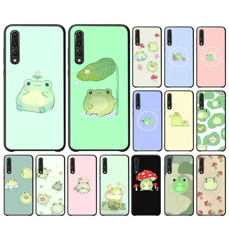 

FHNBLJ Mint green Funny The Frog cute Phone Case For Huawei Y6 2018 Y7prime2019 funda Case for Y8p Y9 2019 Capa