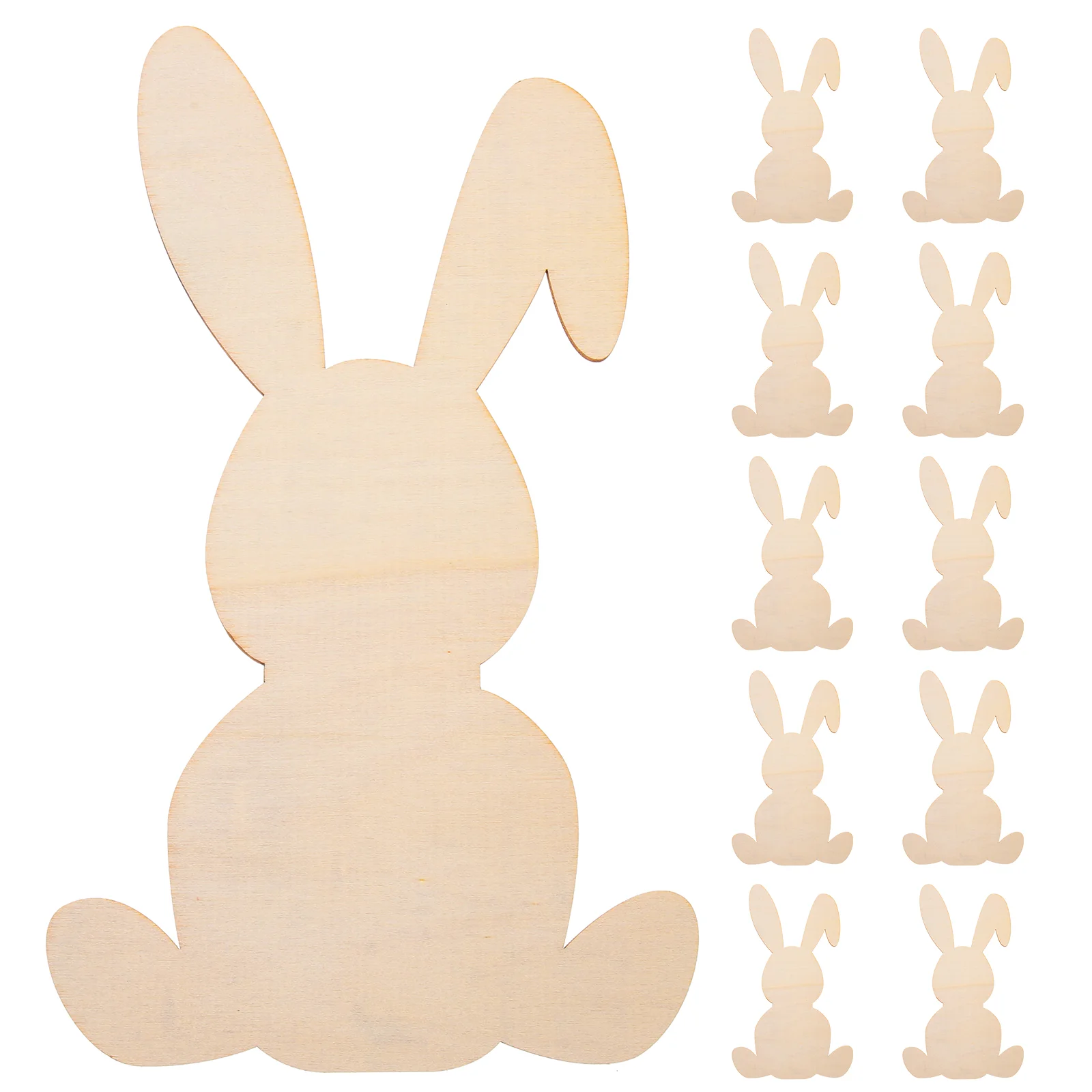 

Easter Bunny Wood Wooden Cutouts Crafts Slices Cutout Rabbit Unfinished Blank Hanging Decorations Diy Ornaments Tags Ornament