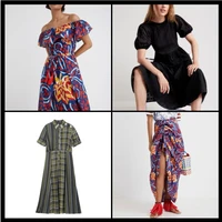 spain desigual print off the shoulder sexy mid length womens dress fashion personality design long skirt special offer233