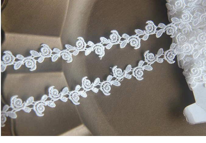 1 ярд, модное цветочное кружево для рукоделия, вышитая ткань, Полиэстеровые кружева, обтягивающие украшения «сделай сам» (искусственная кожа)