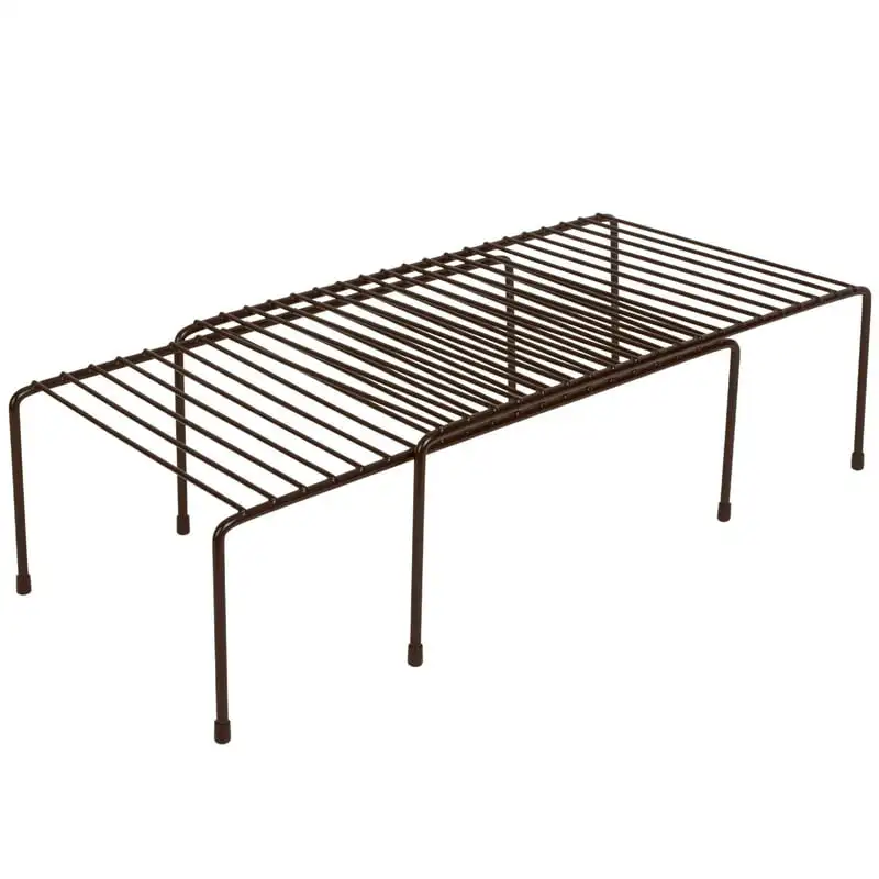 

Storage Shelf Rack - Extendable 16 to 32.5 inch - Steel Metal Wire - Bronze