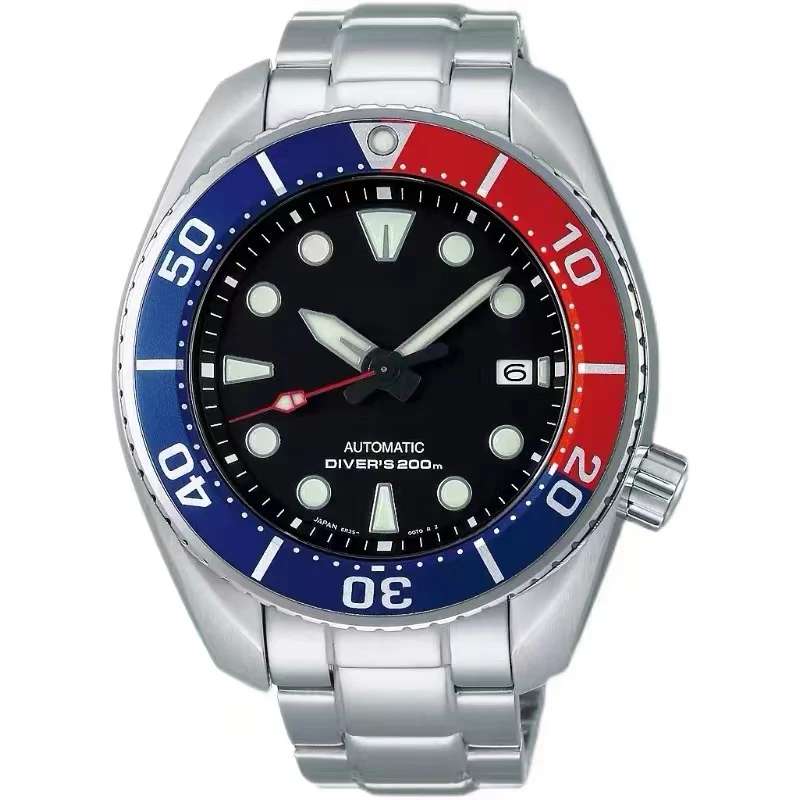 

for Seiko Prospex 3rd Gen"Sumo" Diver's 200m Automatic Black Dial Sapphire Glass Watch SPB101J1