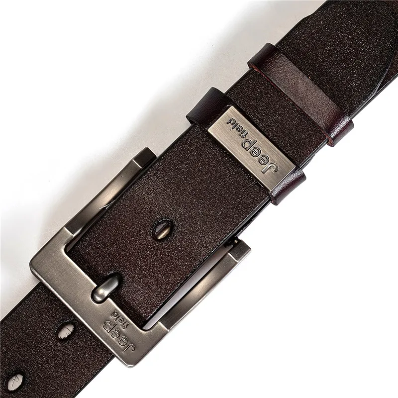High Quality Men's Retro Classic Belt Pin Buckle Business Denim Style Cowhide Leather Design Men's Belt 80-140CM