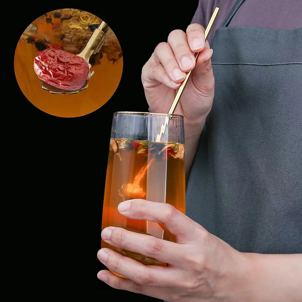 

Straw Spoon Stainless Steel Yerba Mate Straws Spoon Cherry Blossom Straw Spoon Coffe Milk Tea Straw Spoons