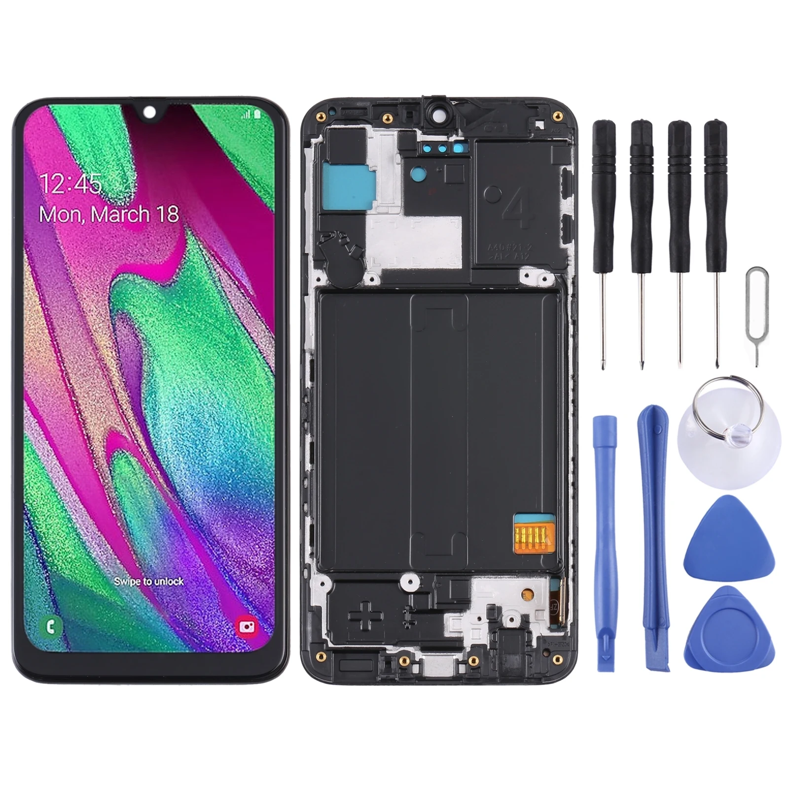 

ЖК-экран и дигитайзер в сборе с рамкой для Galaxy A40 incell