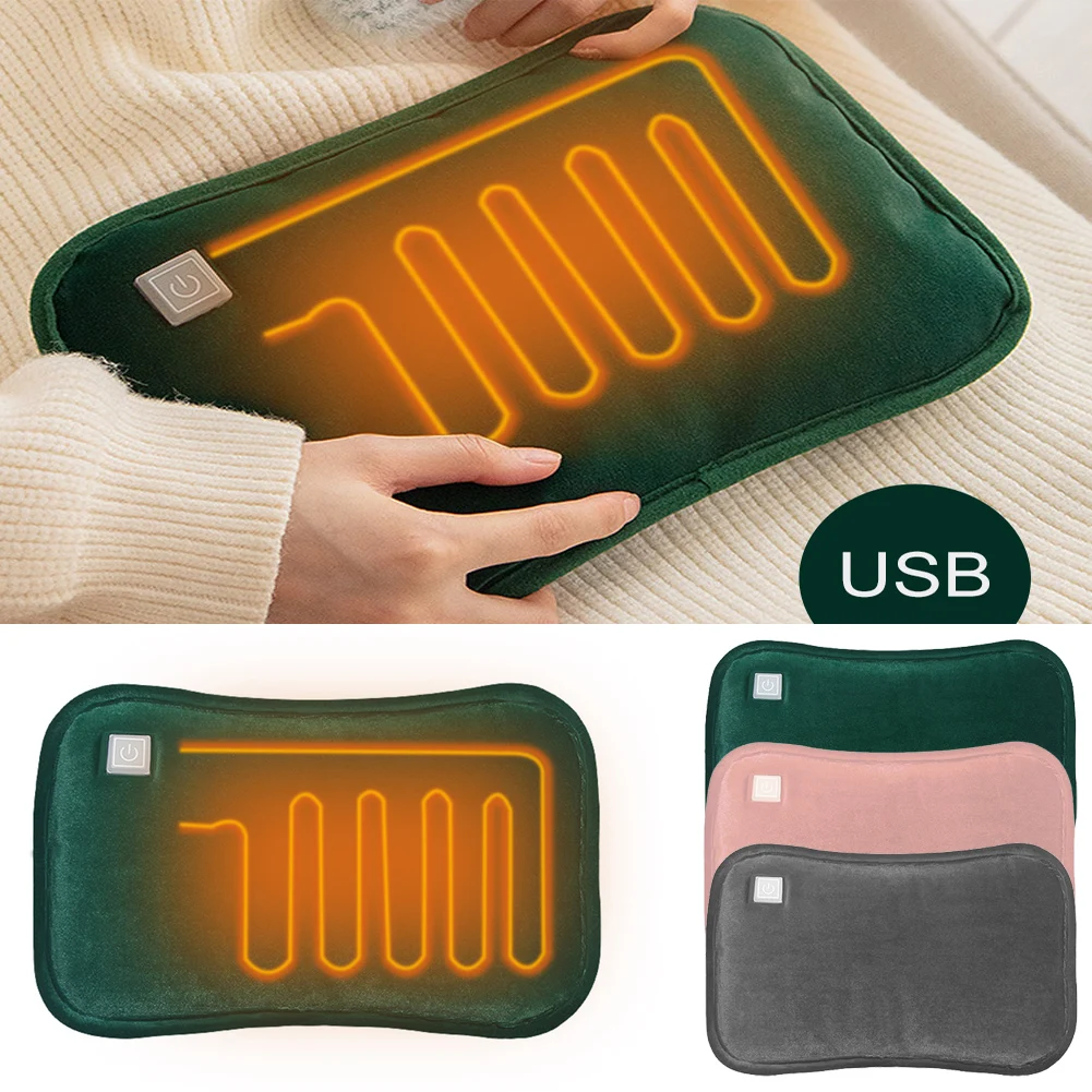 

Usb Portable Velvet Winter Hand Warmer 2 In 1 Smart Heating Hand Warmer Heating Cushion Three-stage Temperature With Pockets