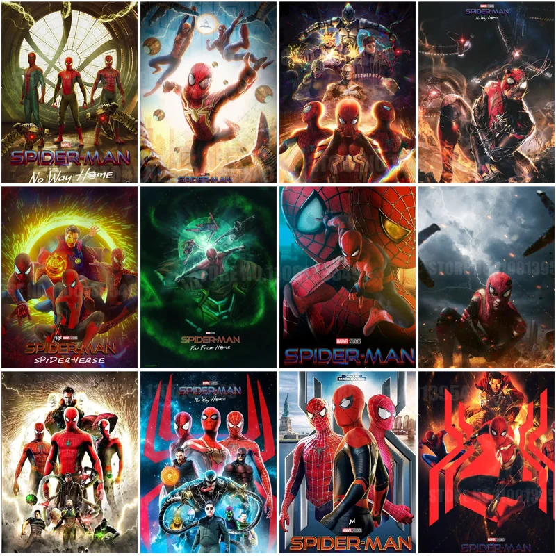 

5D алмазная живопись «сделай сам», Marvel, Человек-паук, мультфильмы Мстители, полноразмерная/круглая вышивка, мозаика, набор ручной работы, иск...