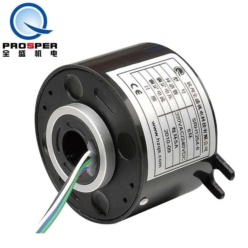 

SRH1254-6 road SRH1235-6 road 12 road through hole conductive slip ring conductive ring collector ring