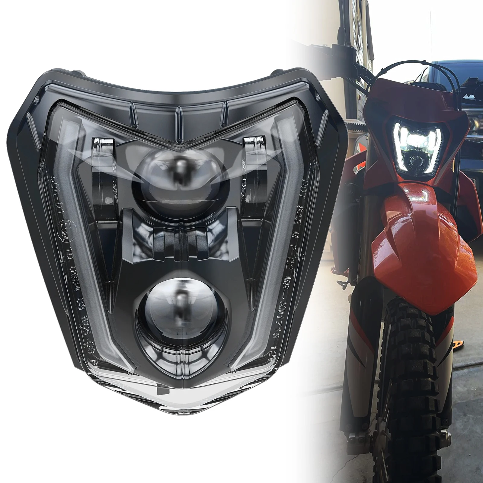 Ktm 690 Smc R & Enduro 2019-2024 Фара В Сборе Dirtbike Дальний Свет Ближнего Света Drl Аксессуары Ip67