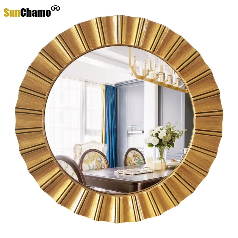 

Sunchamo European Style Classic Bathroom Gold Mirror Wall Decor Living BedRoom Ornaments Mirrors for DiningRoom Home Decorations