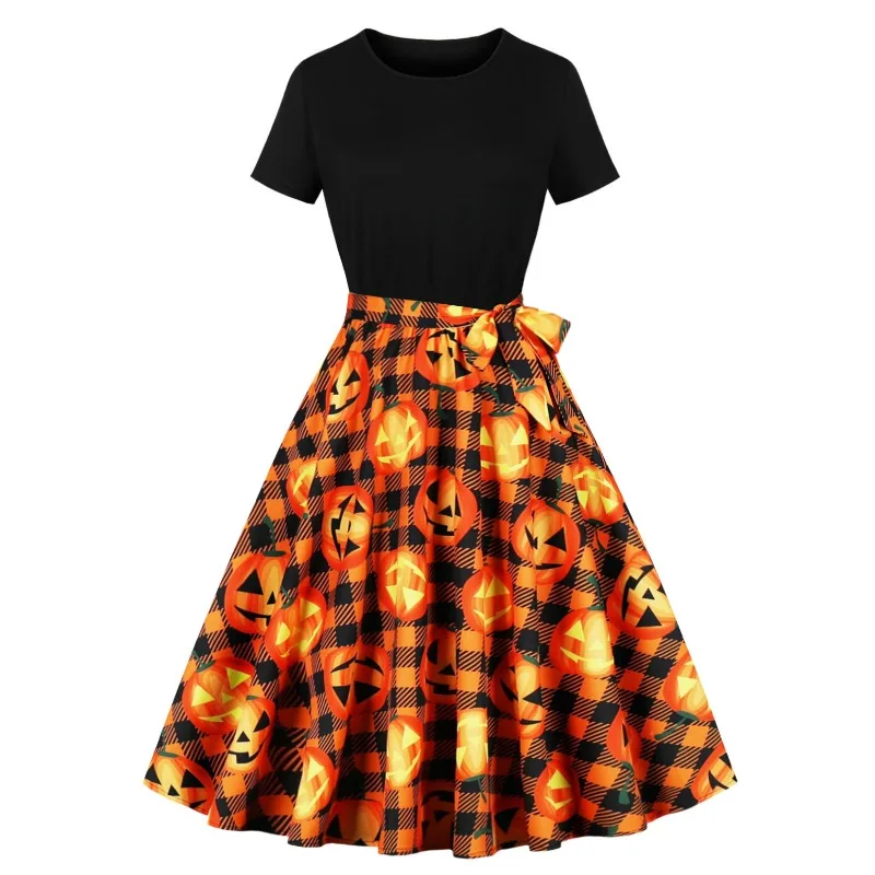 Платье женское с коротким рукавом модная Повседневная Удобная одежда винтажным