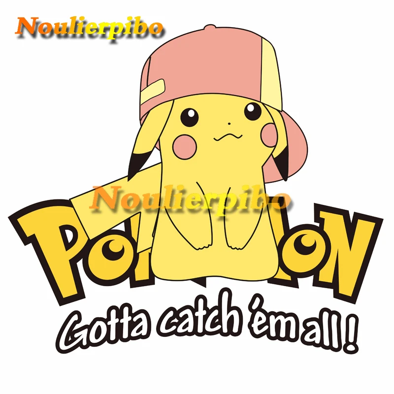 Забавные аниме автомобильные наклейки Покемон Пикачу ПВХ автомобильный бампер