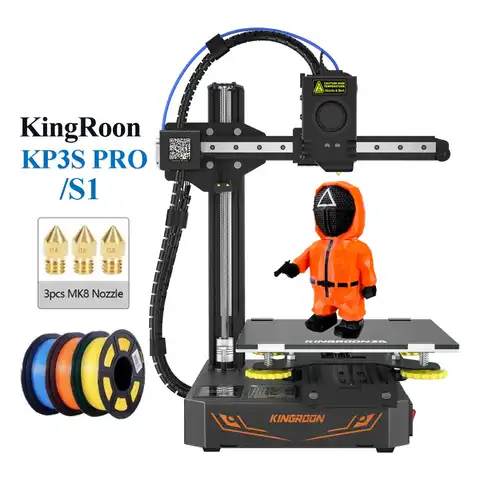 Комплект для 3D-принтера KINGROON KP3S PRO/PRO S1, титановый экструдер, стеклянная пластина, настольный натяжитель ремня 200*200*200 мм, направляющая MGN12