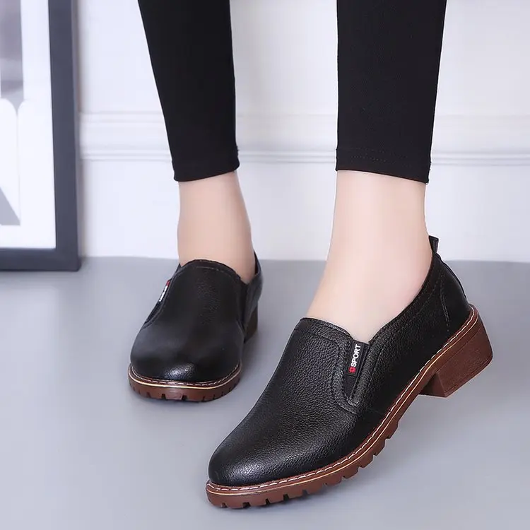 

Women Flat Shoes 2022 New Slip On Shoes Woman Loafers Solid Comfortable Square Heel Ladies Shoes Casual Shoes Zapatos De Mujer