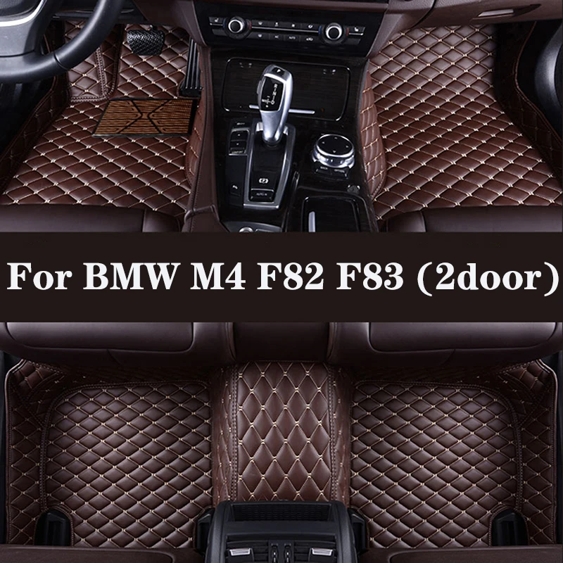 

Кожаный Автомобильный напольный коврик Full Surround под заказ для BMW M4 F82 F83 (2 двери) 2014-2018 (модельный год), аксессуары для интерьера автомобиля