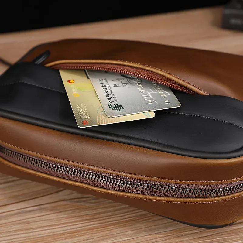 Новые мужские кожаные сумки через плечо Crazy Horse на одно простая повседневная