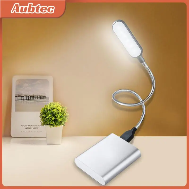 

Portable Book Light Mini Metal Hose Reading Light Flexible Night Light Light Energy-saving Led Lamp Usb 30.5×1.5×0.75cm