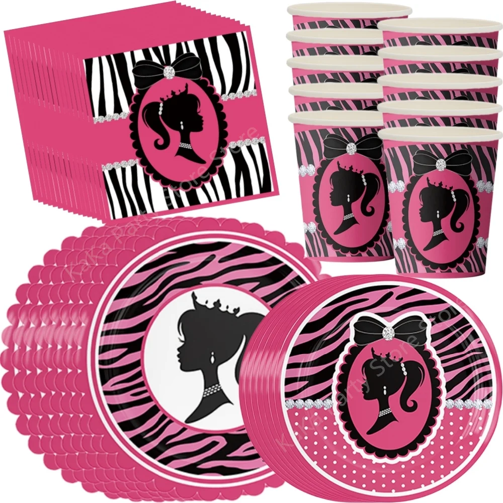 

Pink Princess Birthday Party Decorations 20 Paper Plates 20 Napkin 10 Cup Kid Baby Shower Girls Party Supplies Serves 10 Guest