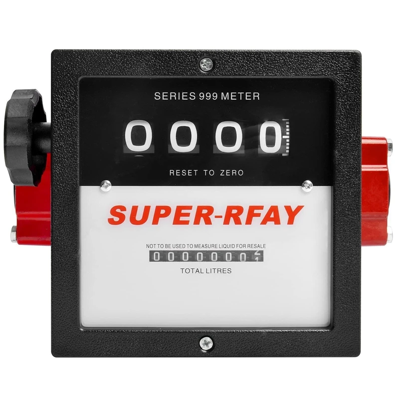 

1 Inch Mechanical 4-Digit Fuel Flow Meter 33Mm (1Inch Internal Thread) 20-120L/Min, Suitable For Fuel Delivery Pump