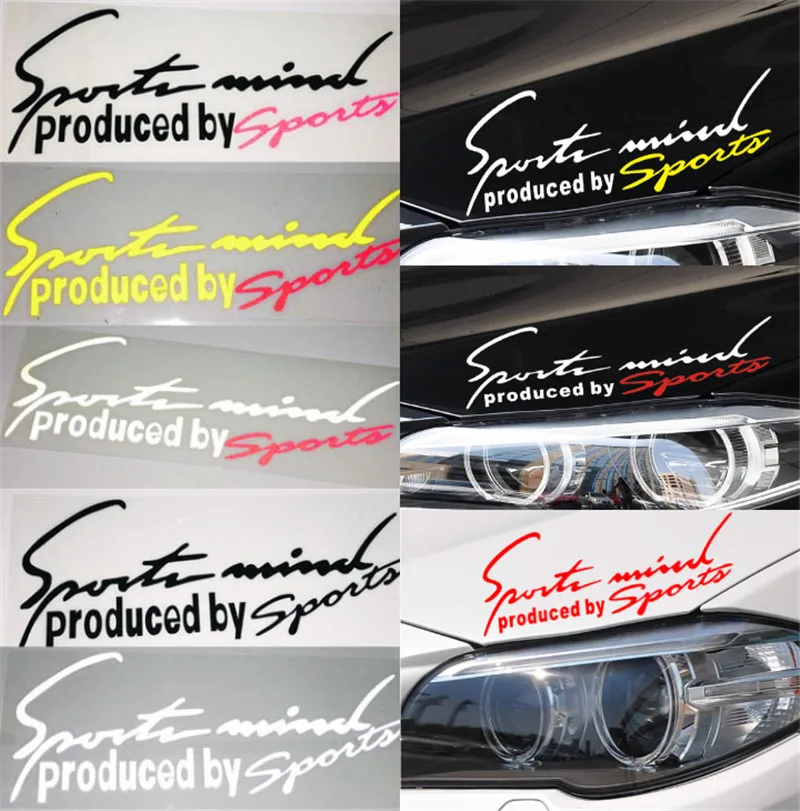 

Personality 'Sports Mind' Car Stickers Car Hood Light Eyebrow Decals Reflective Decoration Automobiles Car Accessories Styling