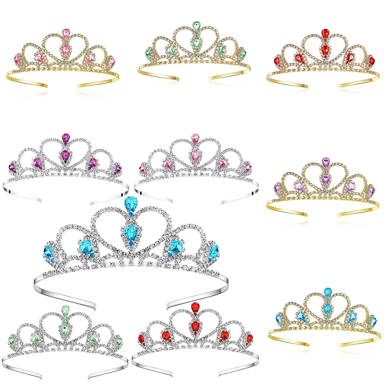 

2022 Fashion Princess Bridal Crown Crystal Headdress Hair Accessories Girl Rhinestone Headdress Bridal Party Wedding Hair Access