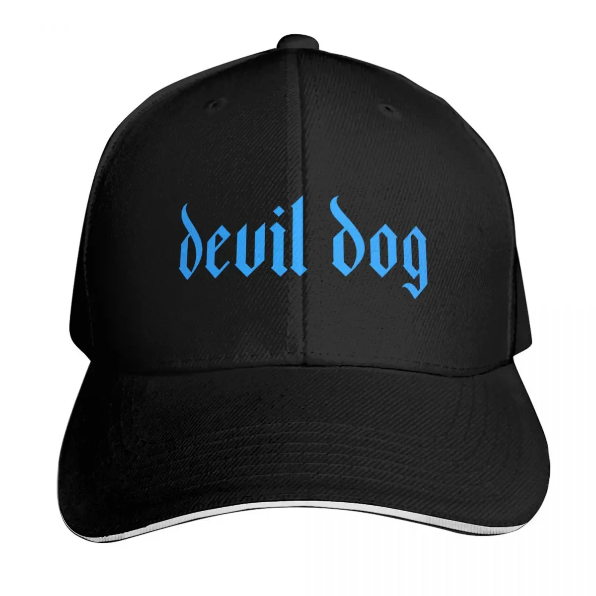 Фото Бейсболка DEVIL DOG OLD ENGLISH SKY BLUE, модная дизайнерская кепка, шляпа-дерби, солнцезащитная шляпа для мужчин и женщин №1