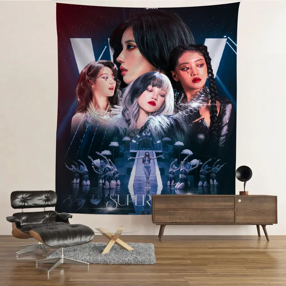 Kpop G I-DLE DIY настенный гобелен подвесной Таро Hippie настенные коврики Dorm домашний