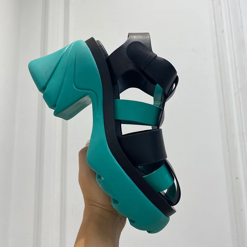 

Сандалии женские на высоком каблуке, износостойкие босоножки на подошве из ЭВА, с круглым носком, индивидуальный пошив, разные цвета, весна-...