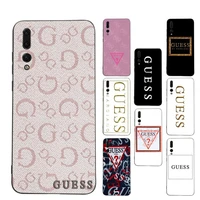 stylish triangle letter guess phone case soft silicone case for huawei p30lite p30 20pro p40lite p30 capa