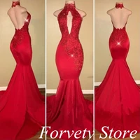 red backless mermaid prom dress long vestidos de fiesta largos elegantes de gala african formal party gowns robes de soir%c3%a9e 2022