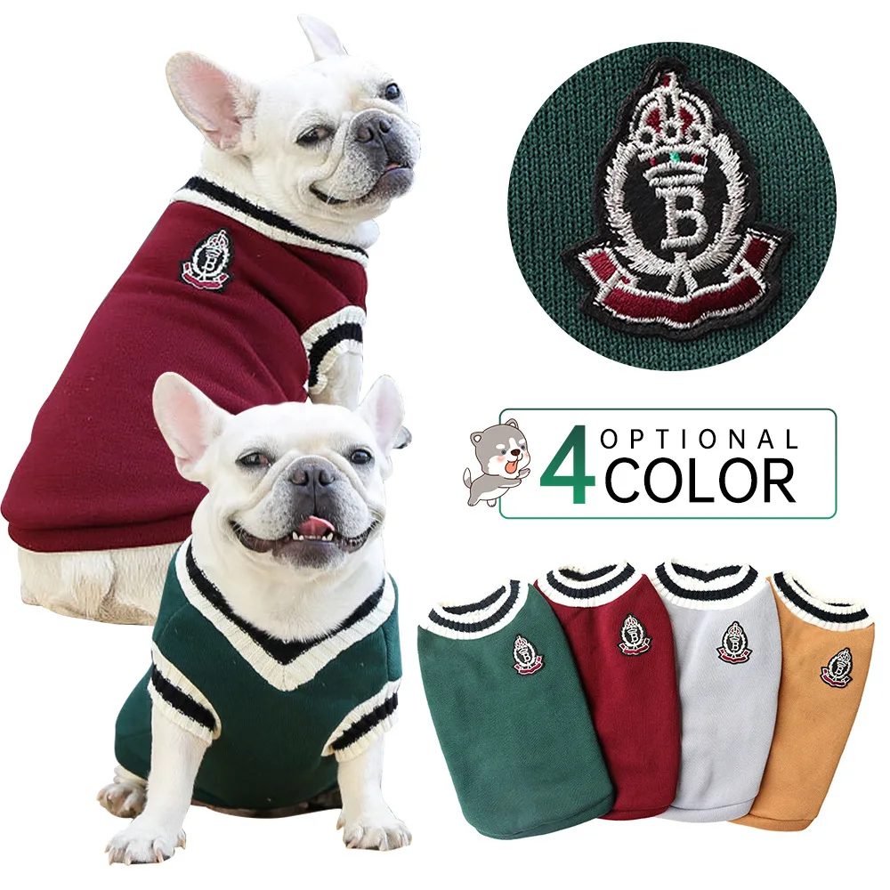 

Luxury Dog Cat Sweater Vest Pet Clothes for Small Dogs Winter Warm Coat Puppy Shirt Jacket Chihuahua French Pullover Schnauzer