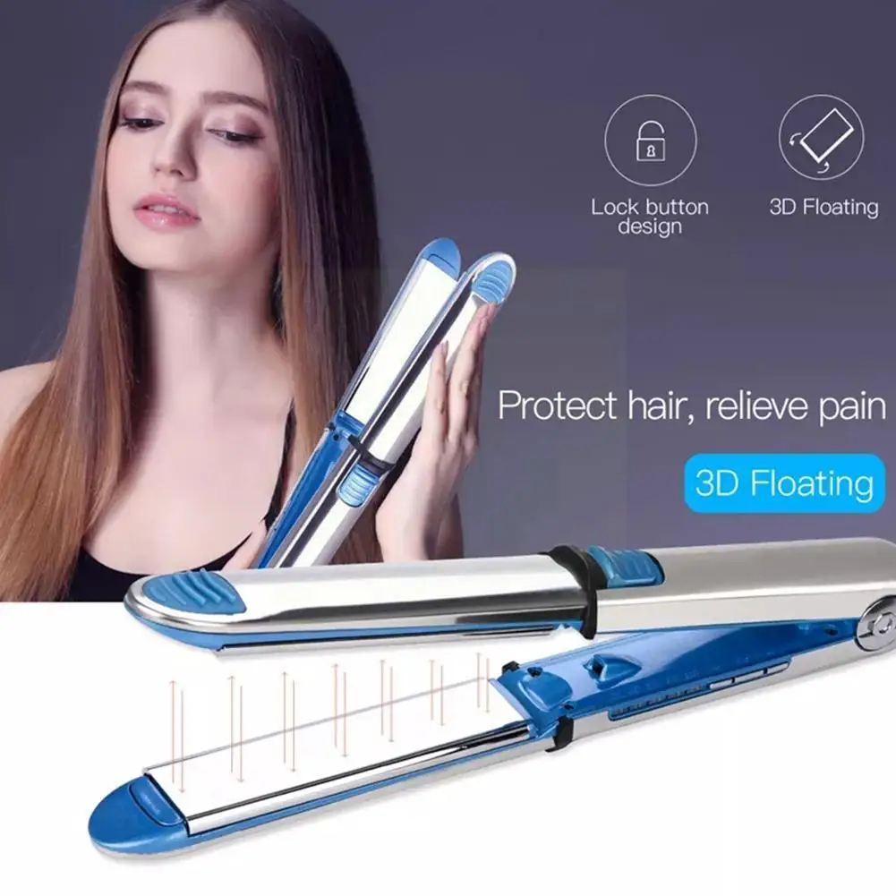 

Ceramic Hair Straightener Flat Iron Straightens & Curls Hair Tool Curling Straightening 2-in-1 Tourmaline Styling Styler Ir Q3J6