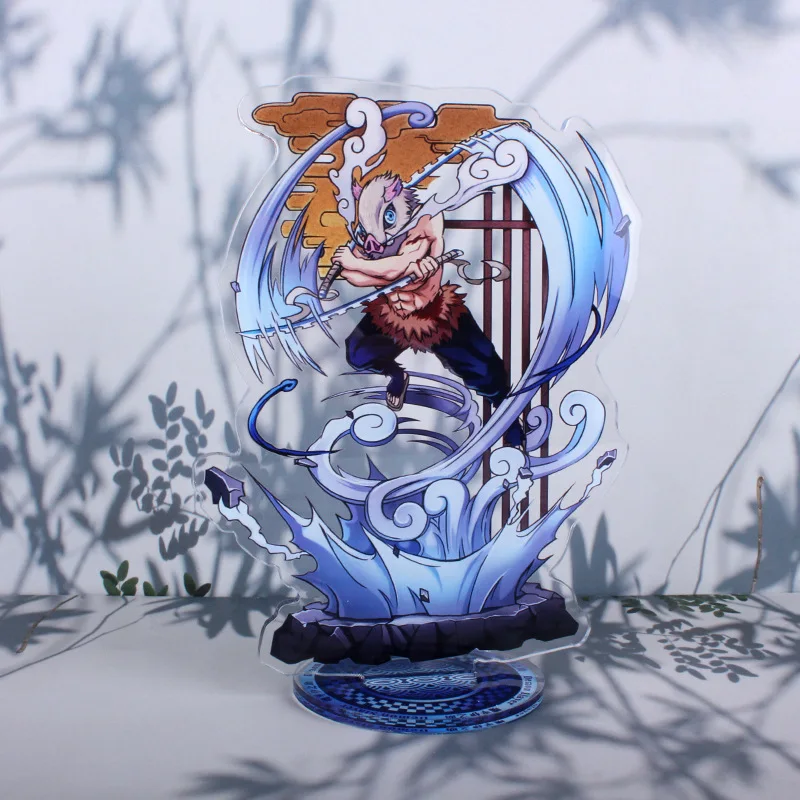 

Demon Slayer Daki Nezuko Zenitsu Figure Acrylic Animation Characters Erect Plates 16cm Inosuke Model Toy For Collection Gift